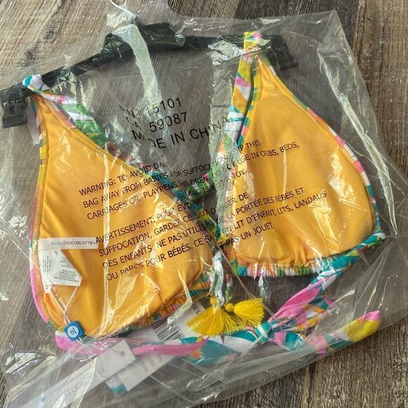 Blue Rod Beattie Fantasy Island Halter Triangle Bikini Top - Picture 4 of 8